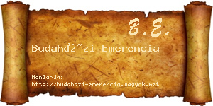 Budaházi Emerencia névjegykártya